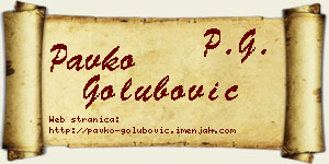Pavko Golubović vizit kartica